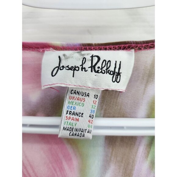 Joseph Ribkoff Floral Faux Wrap Dress Size 10 - Picture 3 of 11